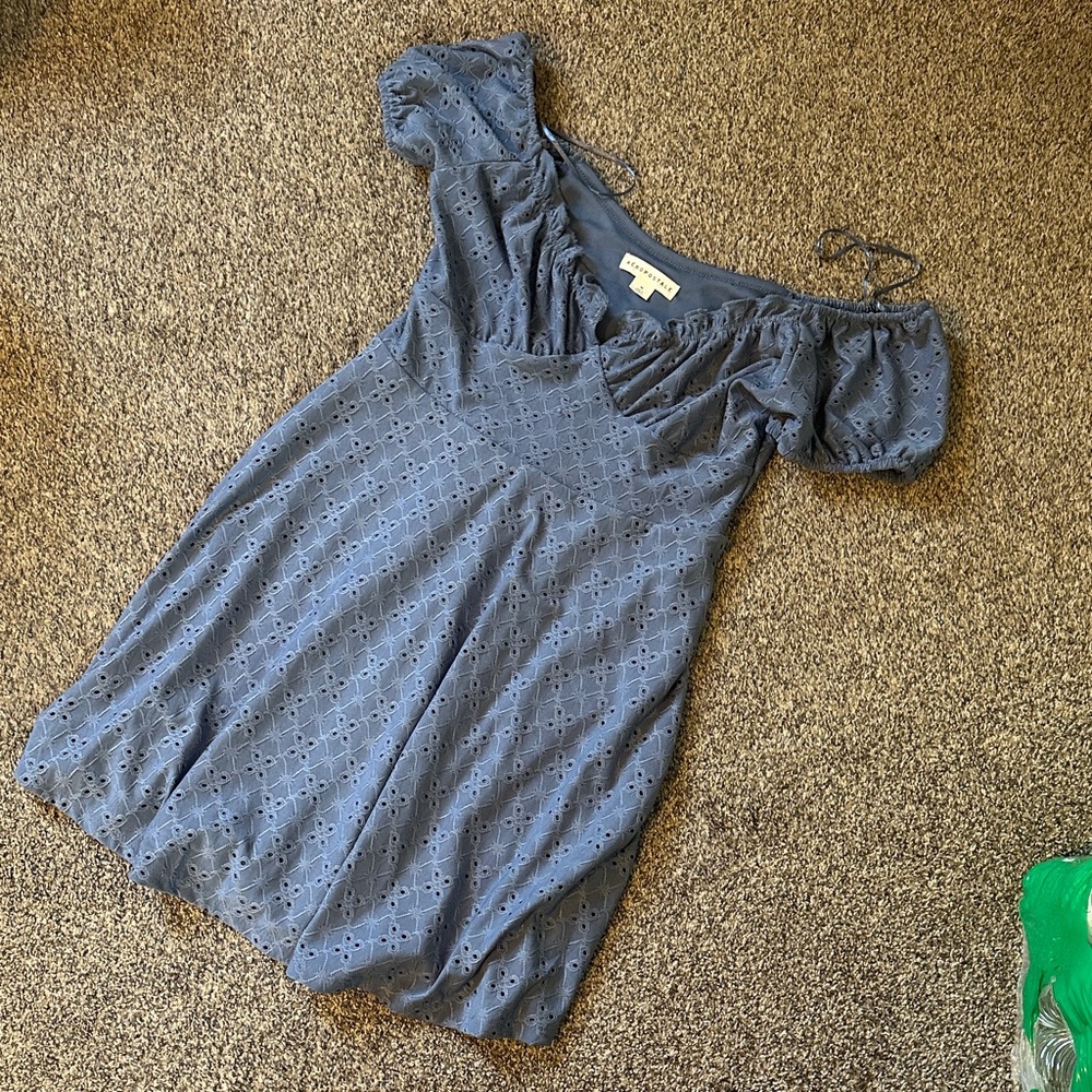 Aeropostale Blue Eyelet Dress
